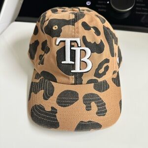 Women’s 47 Brand Tampa Bay Rays Leopard Print Baseball Cap - Tan and Black